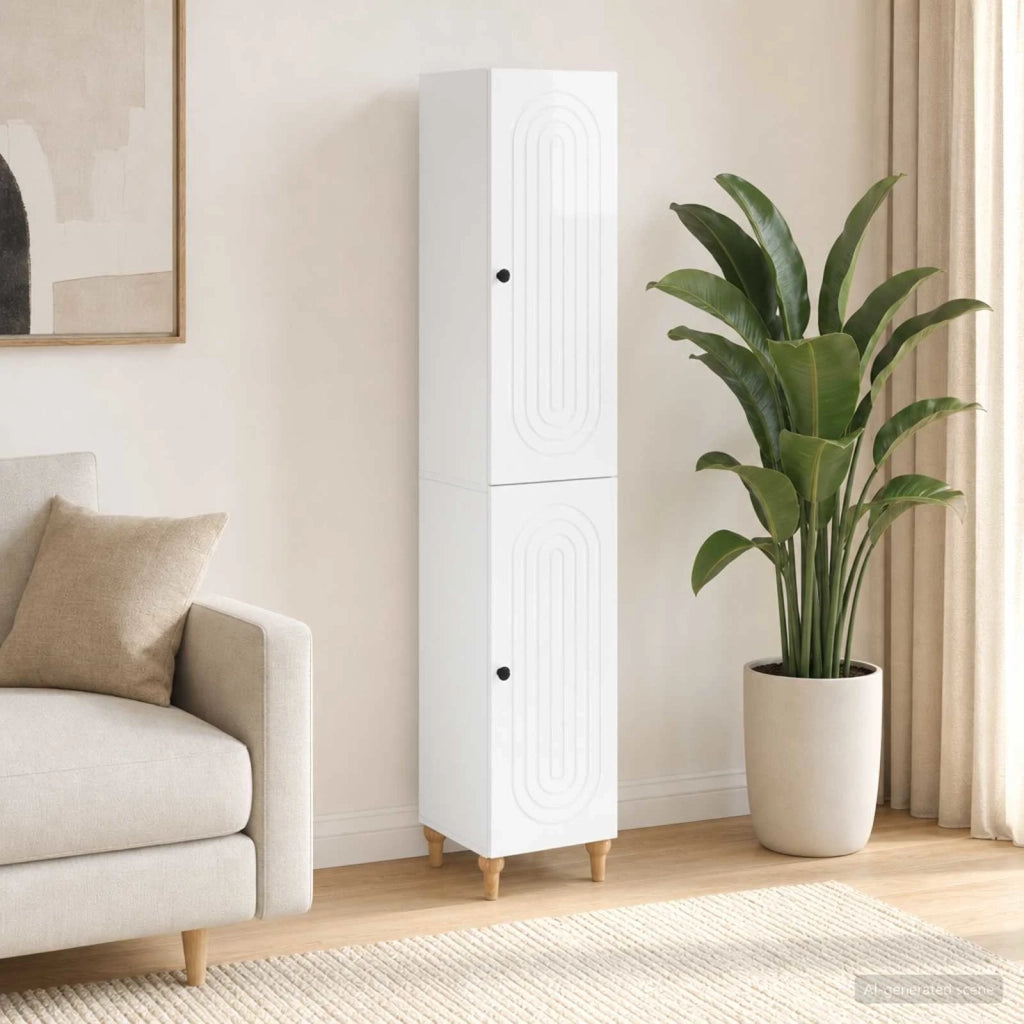 Set di armadi 2 pcs Bianco Lucido Legno ingegnerizzato 3416452