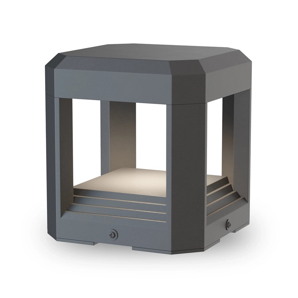 Lampada Da Terra Moderna Per Esterno Alluminio Grigio Luce Led 13W Ip65