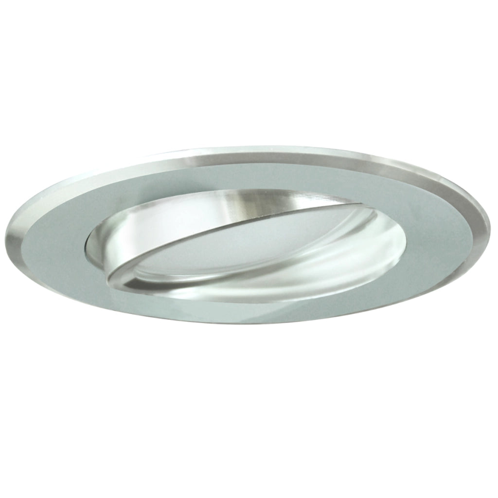 Faretto incasso tondo alluminio argento 3pz GU10 Polux