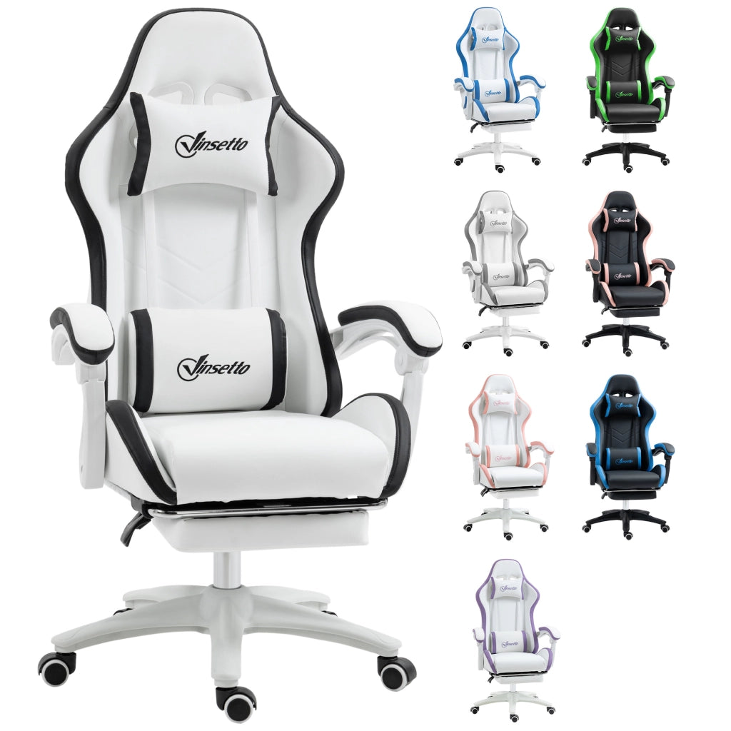 Sedia Gaming ¨C Xylo ¨C Reclinabile 135¡ã Altezza Regolabile Poggiatesta Poggiagambe Bianco