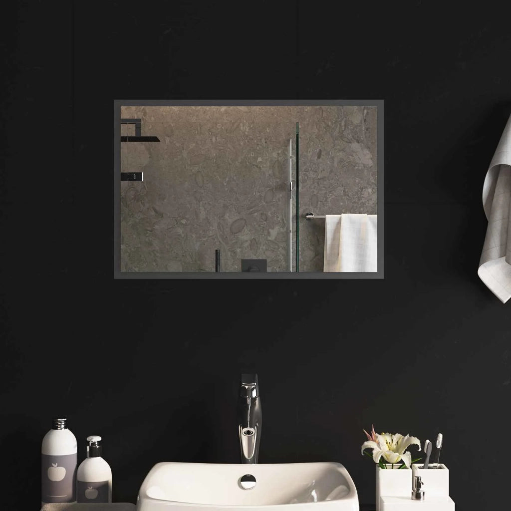 Specchio da bagno LED Trasparente 60 x 40 cm vetro temperato 42045813
