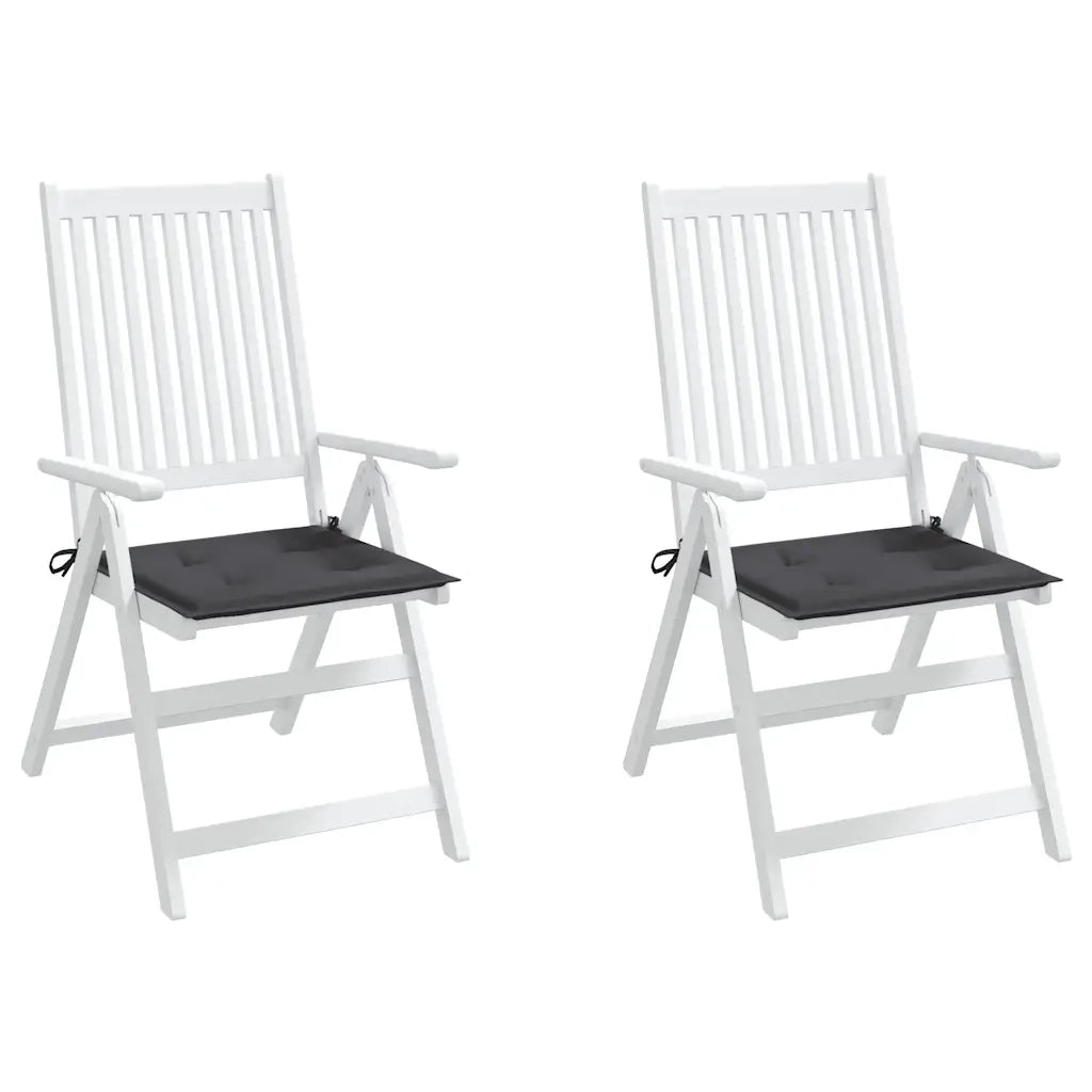 Cuscini per Sedia 2 pz Antracite 40x40x4 cm in Tessuto Oxford