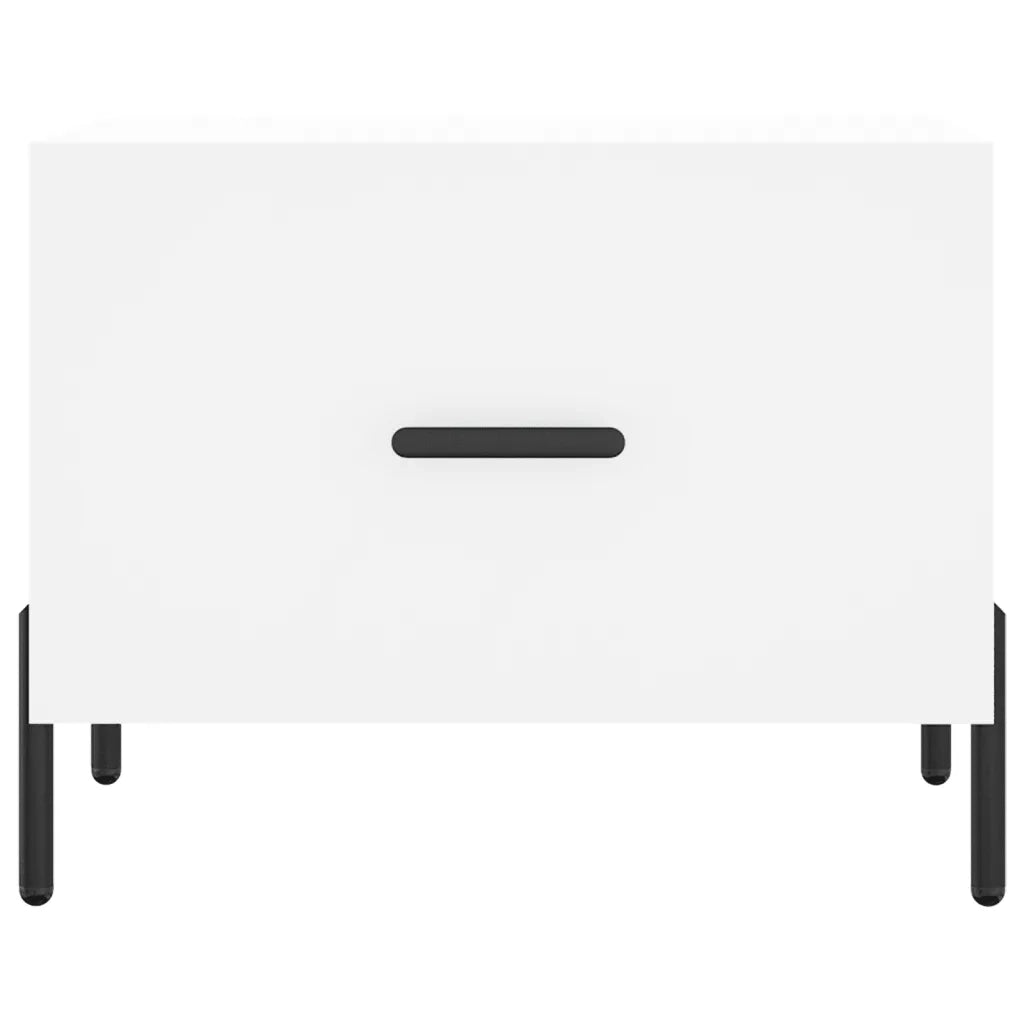 Tavolini da Salotto 2 pz Bianchi 50x50x40 cm Legno Multistrato 829413