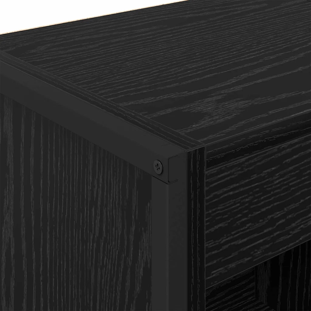 Armadio per Libri Rovere Nero 40 x 30 x 121 cm 886366
