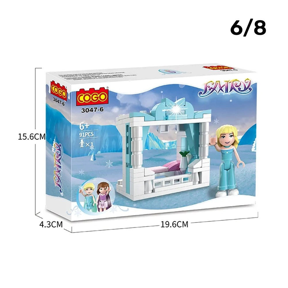 Trade Shop - Blocks Dream Castle Costruzioni Per Bambini Diy Castello Frozen 8 Set Assortiti -