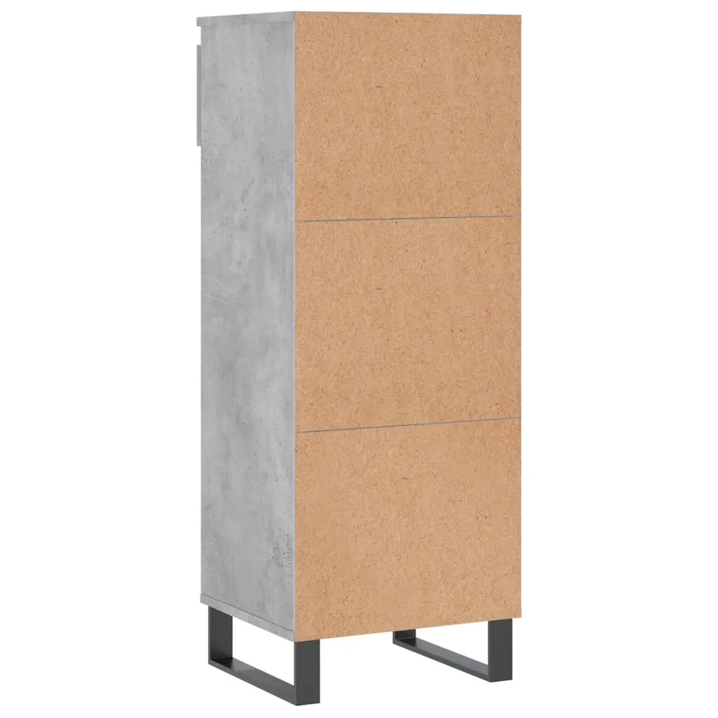 Scarpiera-Scaffale per scarpe Grigio Cemento 40x36x105 cm in Legno Multistrato 154848