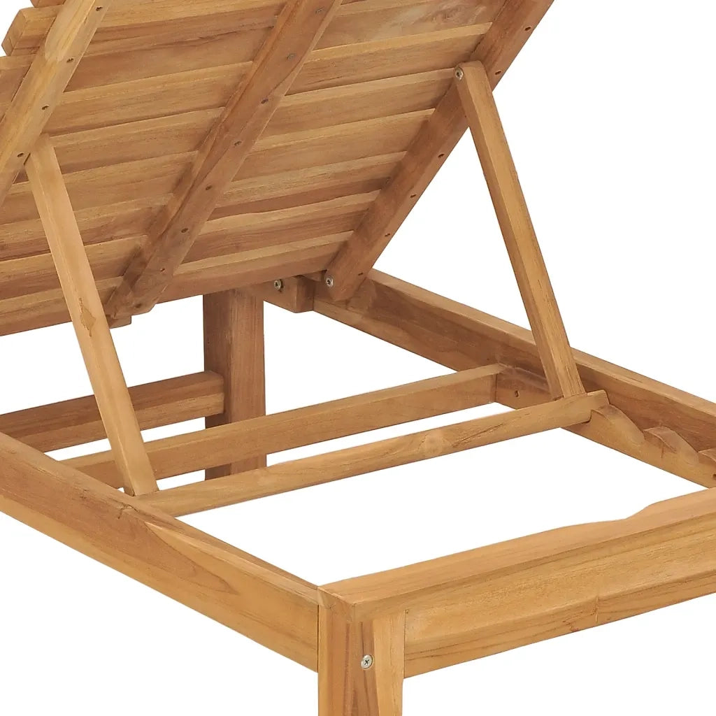 Lettino Prendisole in Legno Massello di Teak 316171