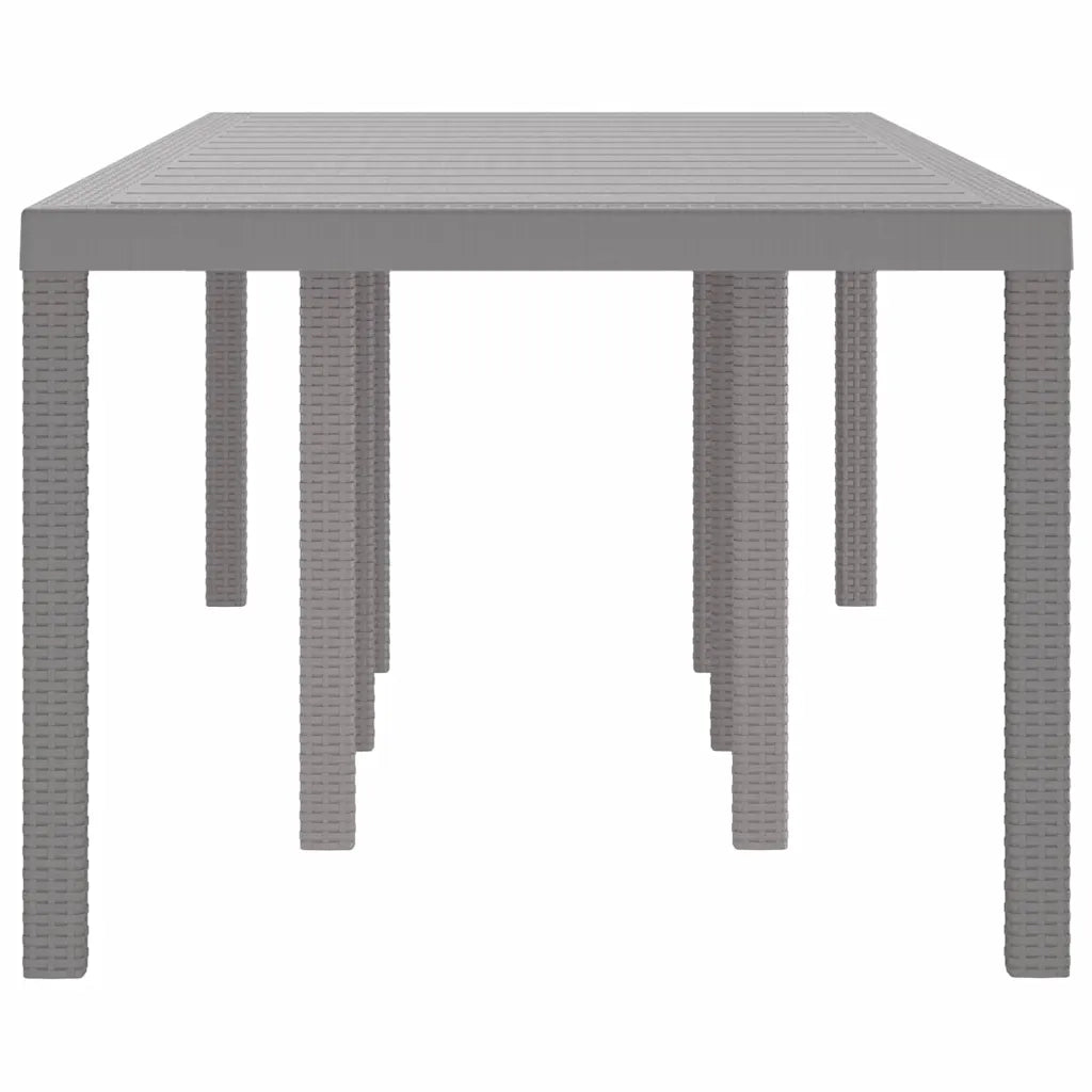Tavolo da Giardino Grigio chiaro 250 x 100 x 73 cm polyrattan 3378519