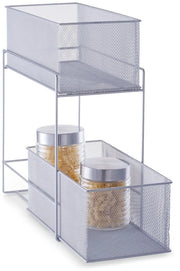 Etagekast con 2 cassetti estensibili - Cassetta per oggetti - Cassetta per oggetti - Cassetta per oggetti interna - Spazio di archiviazione aggiuntivo - Dimensioni 17,5 x 35 x 42 cm