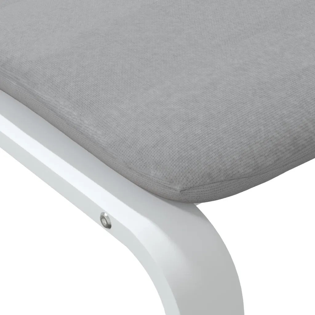 Poggiapiedi Grigio Chiaro 51x41x40 cm in Tessuto 351064