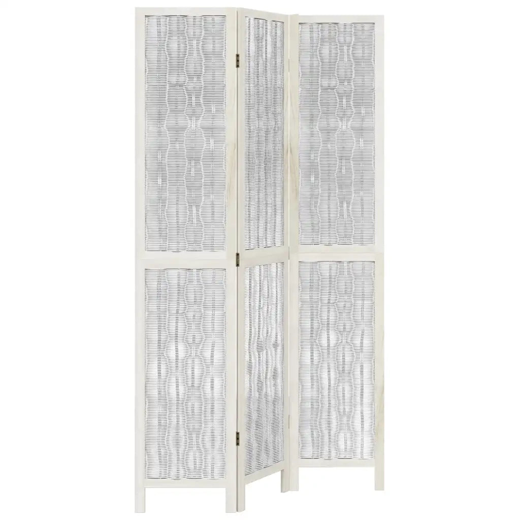 Divisorio Ambienti | Divider per stanze | Paravento 3Pannelli Bianco Legno Massello di Paulownia