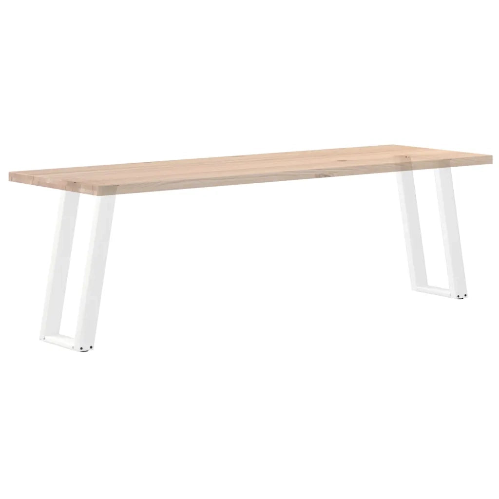 Gambe per tavolo consolle a forma di U 2 pz bianche 38x(72-73) cm in acciaio 4012781
