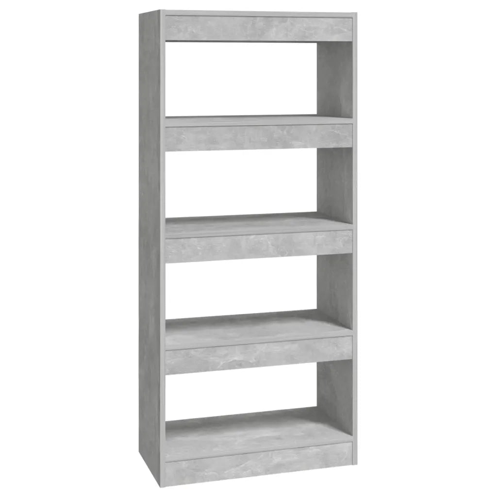 Libreria/Divisorio Grigio Cemento 60x30x135cm Legno Multistrato cod mxl 15961