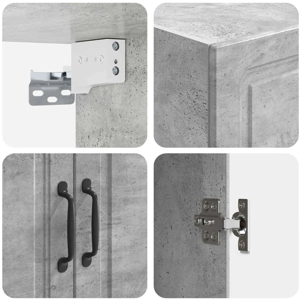Mobiletto a muro Grigio Cemento 59 x 31 x 60 cm