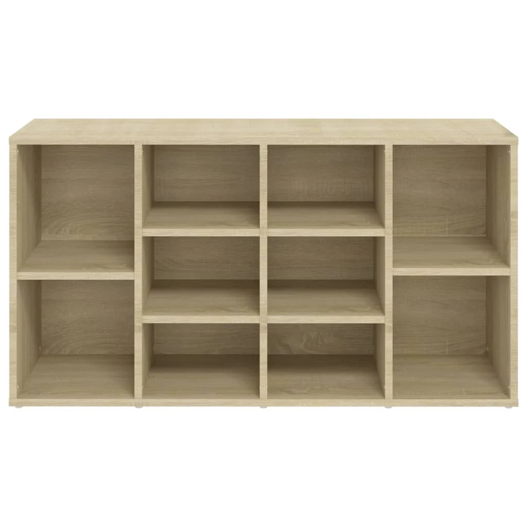 Panca portascarpe mobiletto porta-stivali cassettiera mensola mobile da ingresso rovere Sonoma 103 x 30 x 54,5 cm legno ingegnerizzato marrone 02_0022943