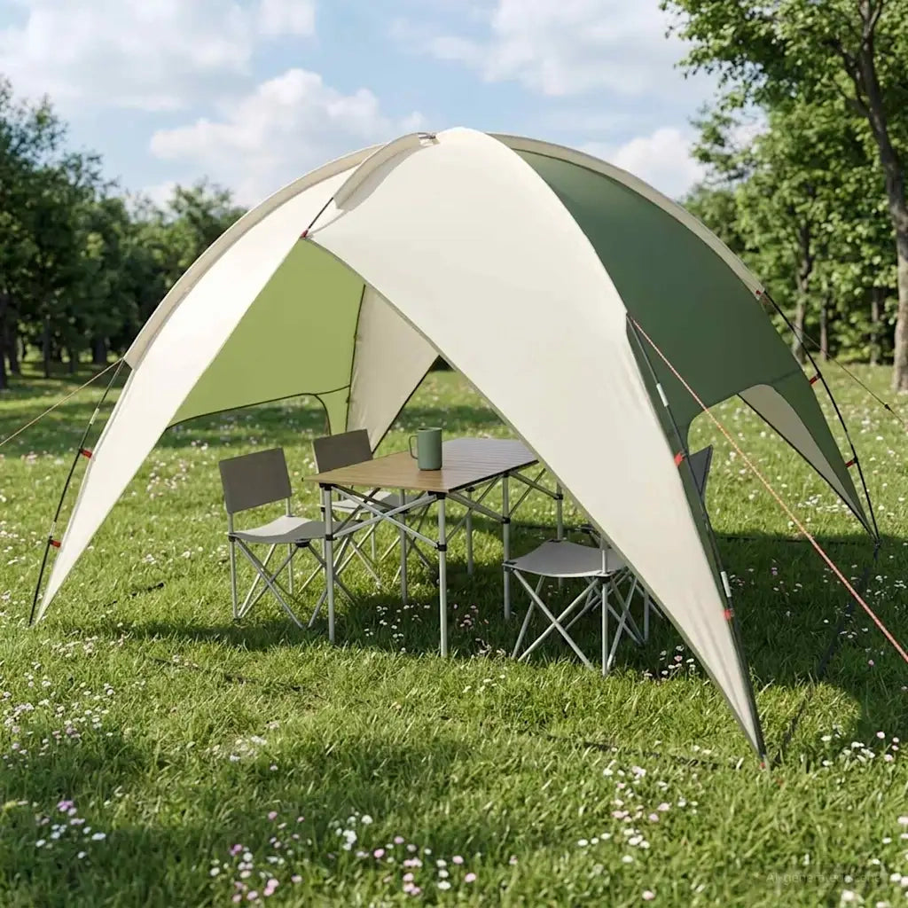 Tenda da campeggio con telo antipioggia impermeabile Verde 42028520