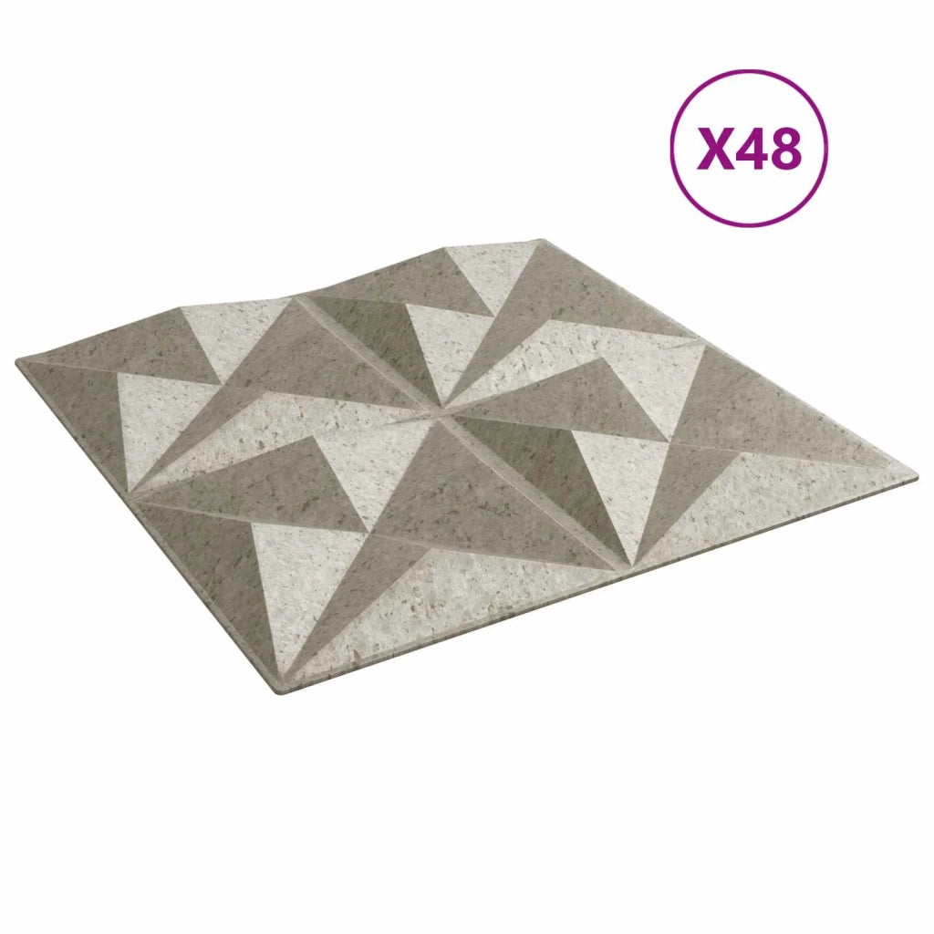 Pannelli da parete 48 pz Beton origami 50 x 50 cm Schiuma XPS CFW5044503
