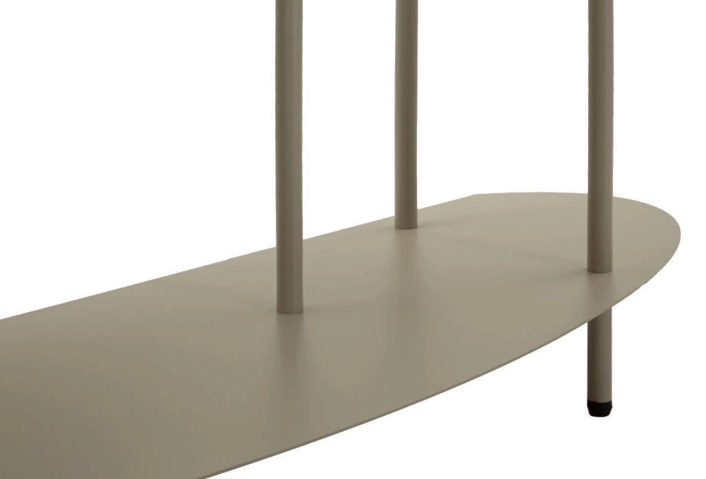 Console Saturno Plus Tortora 118x34x82 cm in Metallo Grigio tortora