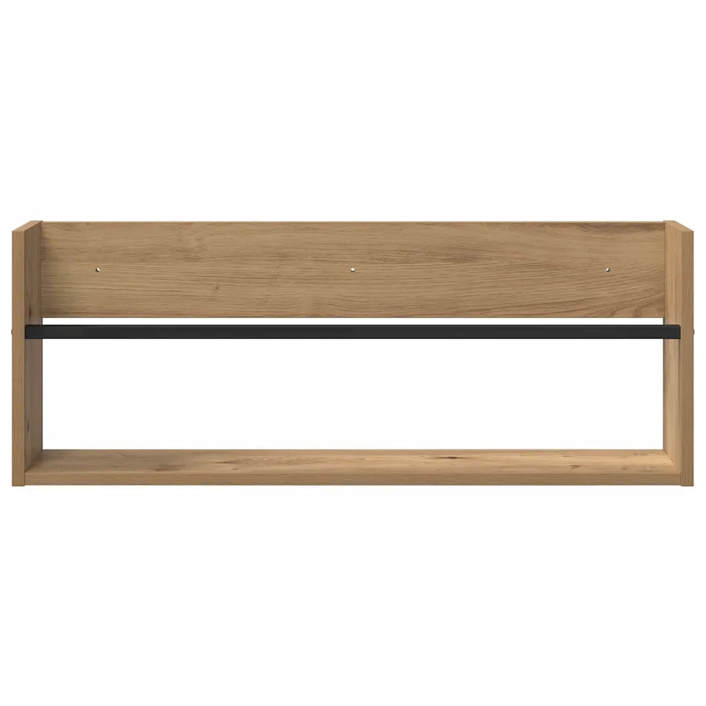 Scaffale per riviste Rovere artigianale 80 x 12 x 30 cm 890814