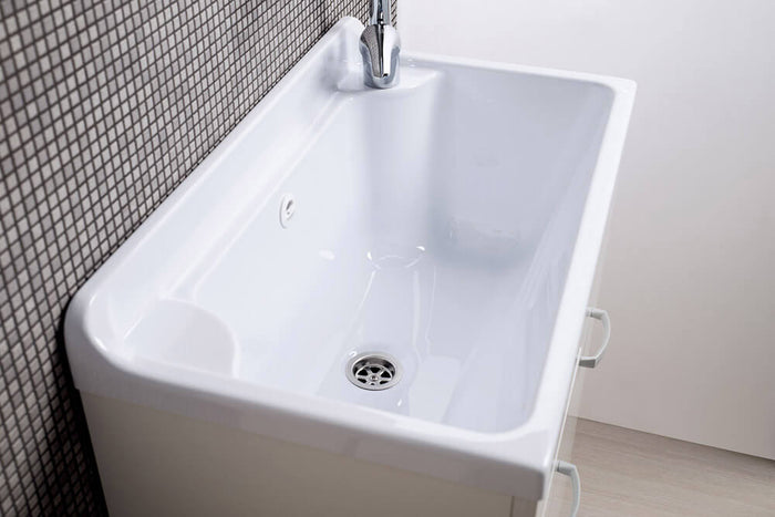 Mobile Lavatoio in ABS 70x40x90 cm 2 Ante Ambrosini Doris Bianco Opaco