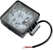 Faro ausiliario 9 led quadrato auto nero, indicatore fuori strada