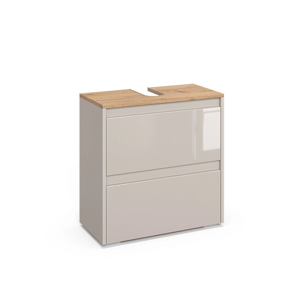 Vicco Mobile sottolavabo per bagno Cashmere/Artigianale 60.1 x 62 cm con 2 cassetti