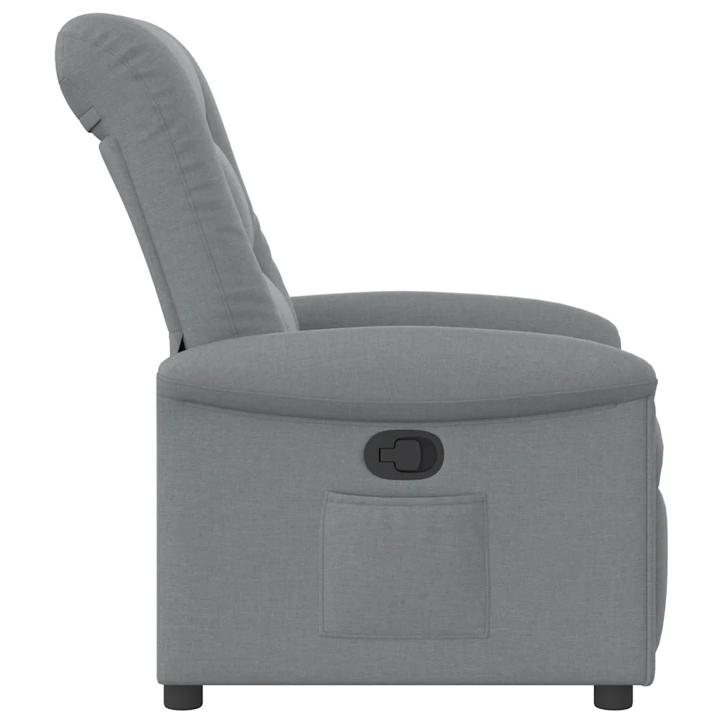 Poltrona Reclinabile in Tessuto Grigio Chiaro