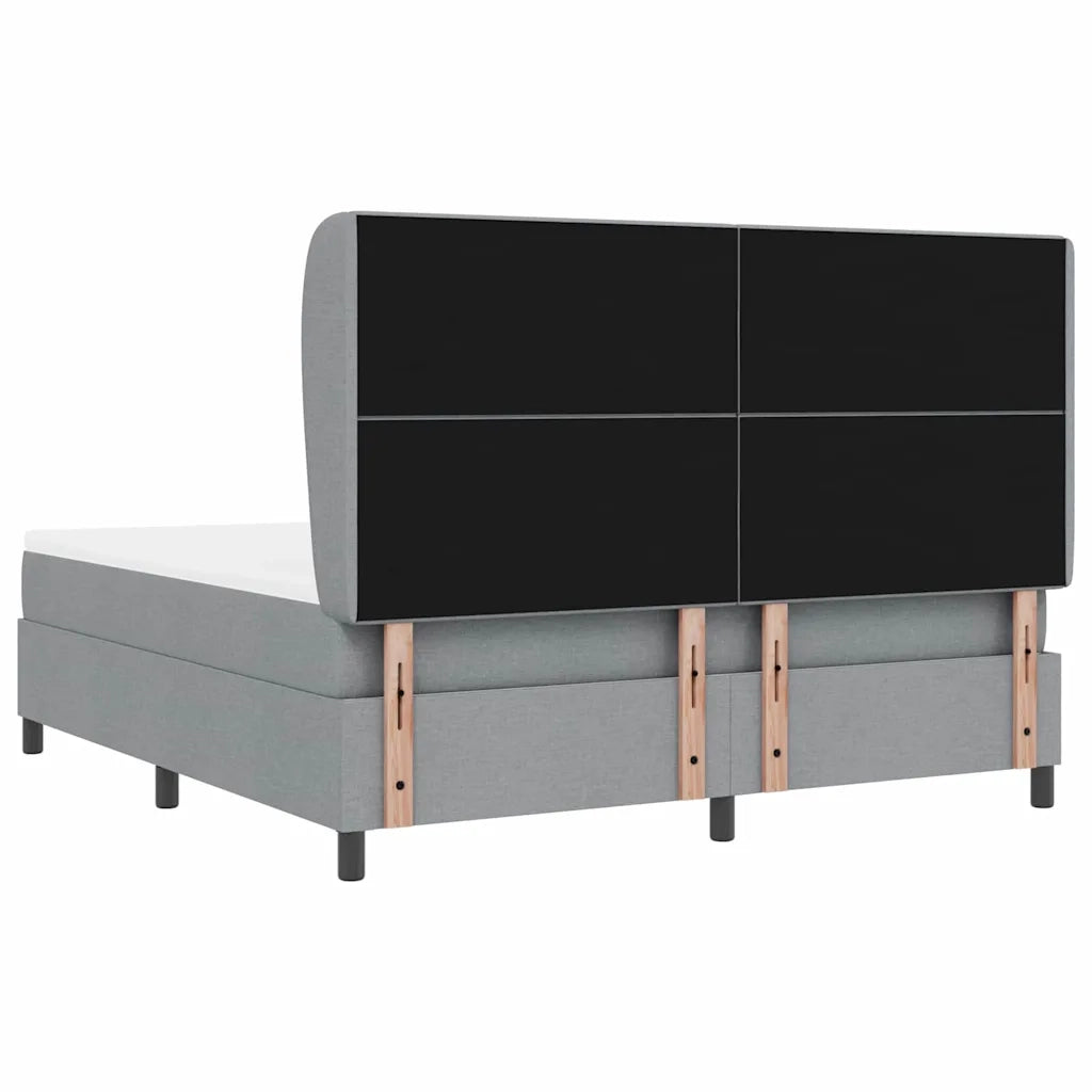 Letto a molle con materasso Grigio chiaro 180 x 200 cm Tessuto 3340578