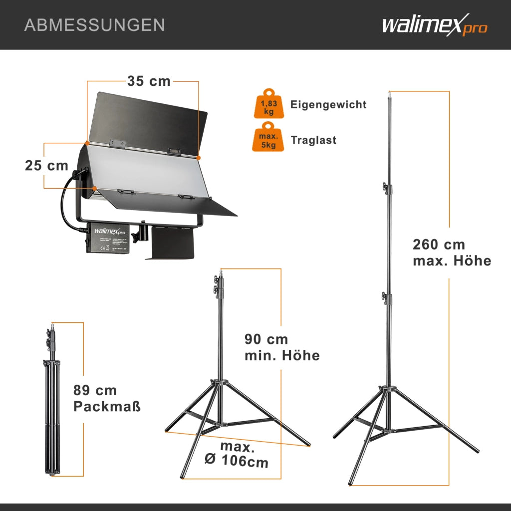 LED Sirius 160 Bi Colour Set Treppiede 2.6