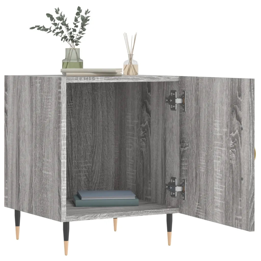 Comodino-Tavolino da notte Grigio Sonoma 40x40x50 cm in Legno Multistrato 739596