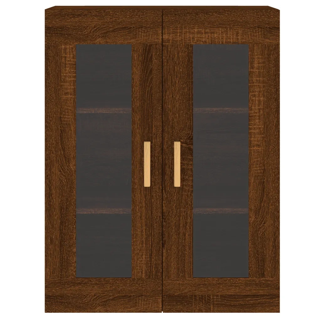 Armadietti a Parete 2 pz Rovere Marrone in Legno Multistrato 3197904