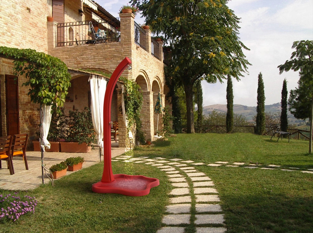 Piatto Doccia da Esterno Giardino in Polietilene HD Arkema Lake Verde Chiaro