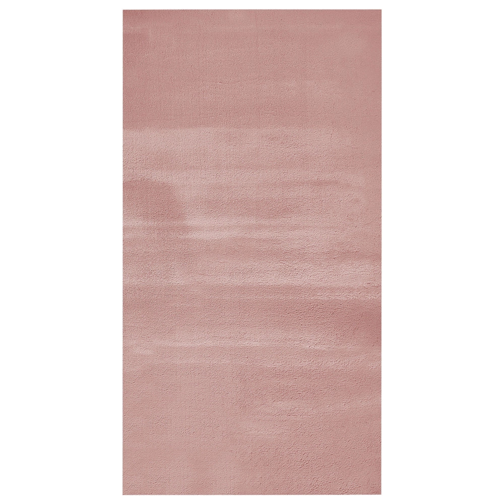 Tappeto Shaggy Artificiale di Coniglio in Pelliccia Ecologica Morbido e Soffice 80 x 150 cm Rosa