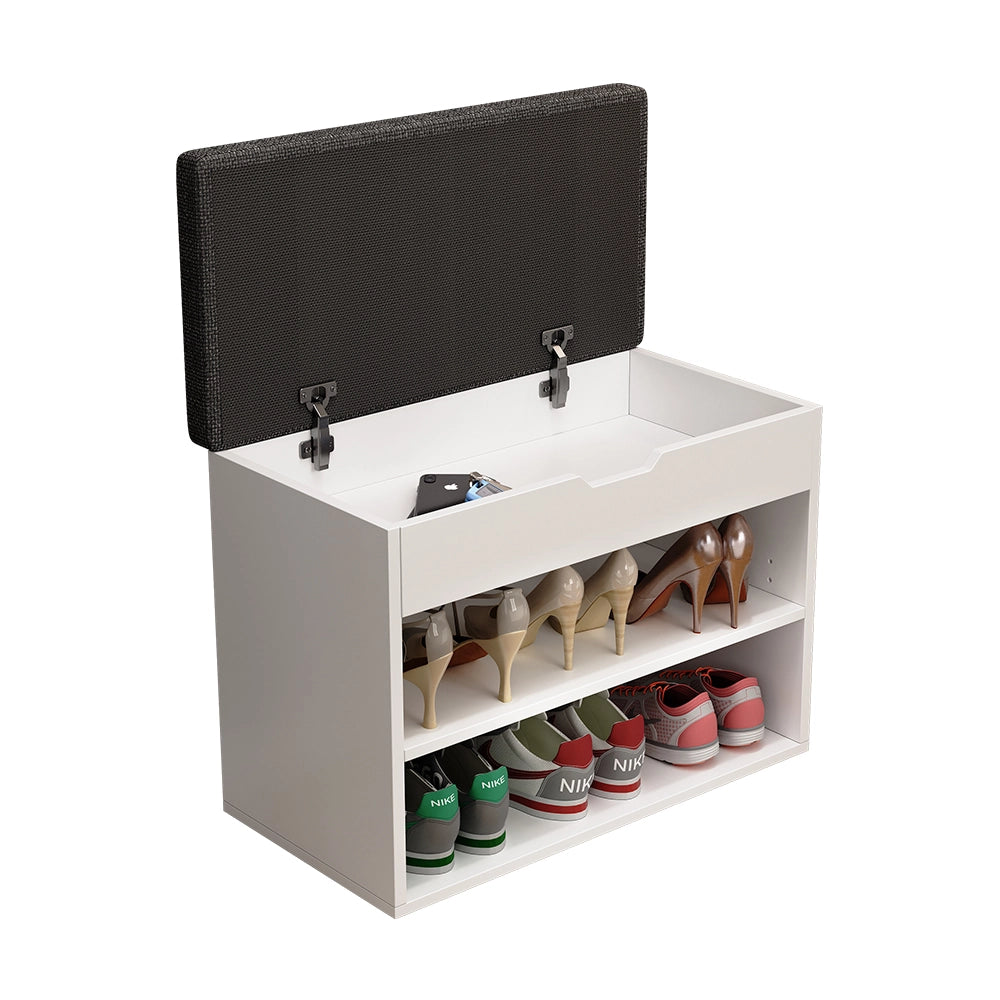 Vicco Panca scarpiera da ingresso Bianco 60 x 45 cm con ripiano