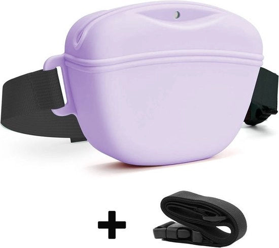 Zak per cane in silicone - Chiusura magnetica e clip - Tas per cani per addestramento - Tas per trattamenti per cani - Tas per snack per cani per cibi secchi e umidi