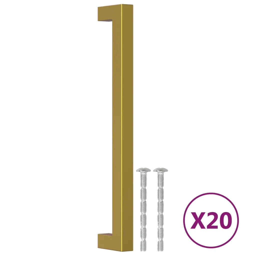 vidaXL Maniglie per Mobili 20 pz Oro 192 mm in Acciaio Inox