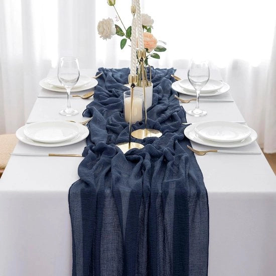 Tavolo da formaggio blu, tavolo da formaggio mousseline 4 m x 80 cm tovaglia da formaggio tavolo da formaggio tovaglia stoffa blu scuro