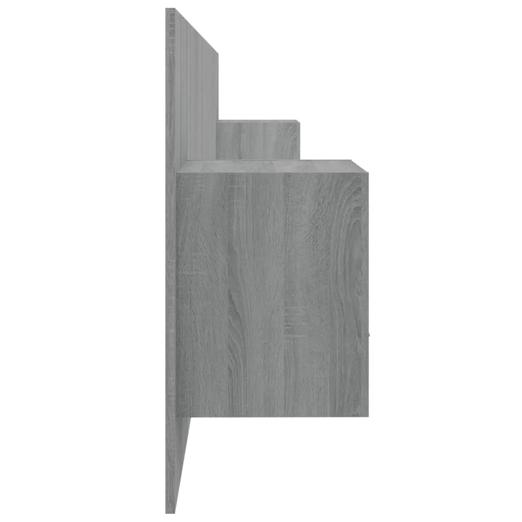 Testiera Letto con Comodini in Legno Multistrato Grigio Sonoma 3115770