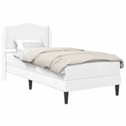 Letto singolo | Letto per adulti | Struttura del letto con testiera Bianco 80 x 200 cm Similpelle