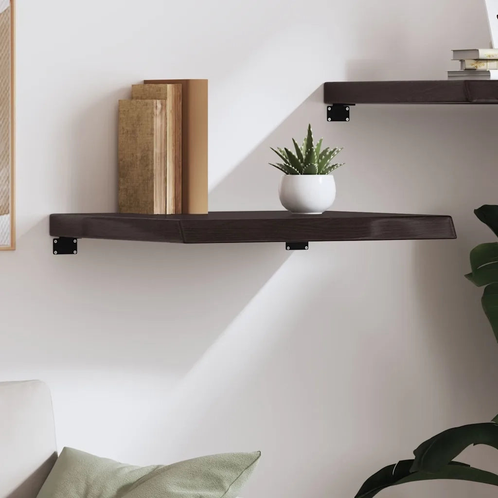 Mensola | Ripiano | Scaffale Marrone Scuro 60x60x(2-6) cm Massello Rovere Trattato