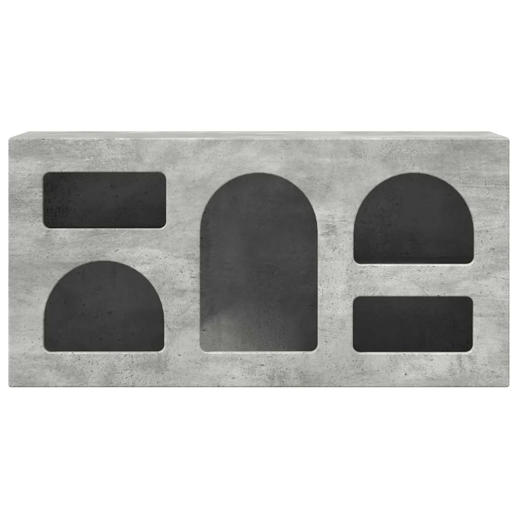 Mobile TV Grigio cemento 80 x 35 x 40 cm Legno multistrato