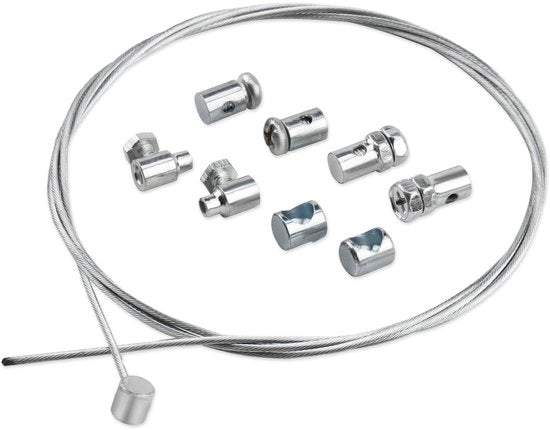 Cavo di collegamento 1,2 m - Acciaio inossidabile - Universale - Cavo a gas - Inclusi cavi elettrici per avvolgere - Duraturo e affidabile - Cavo elettrico