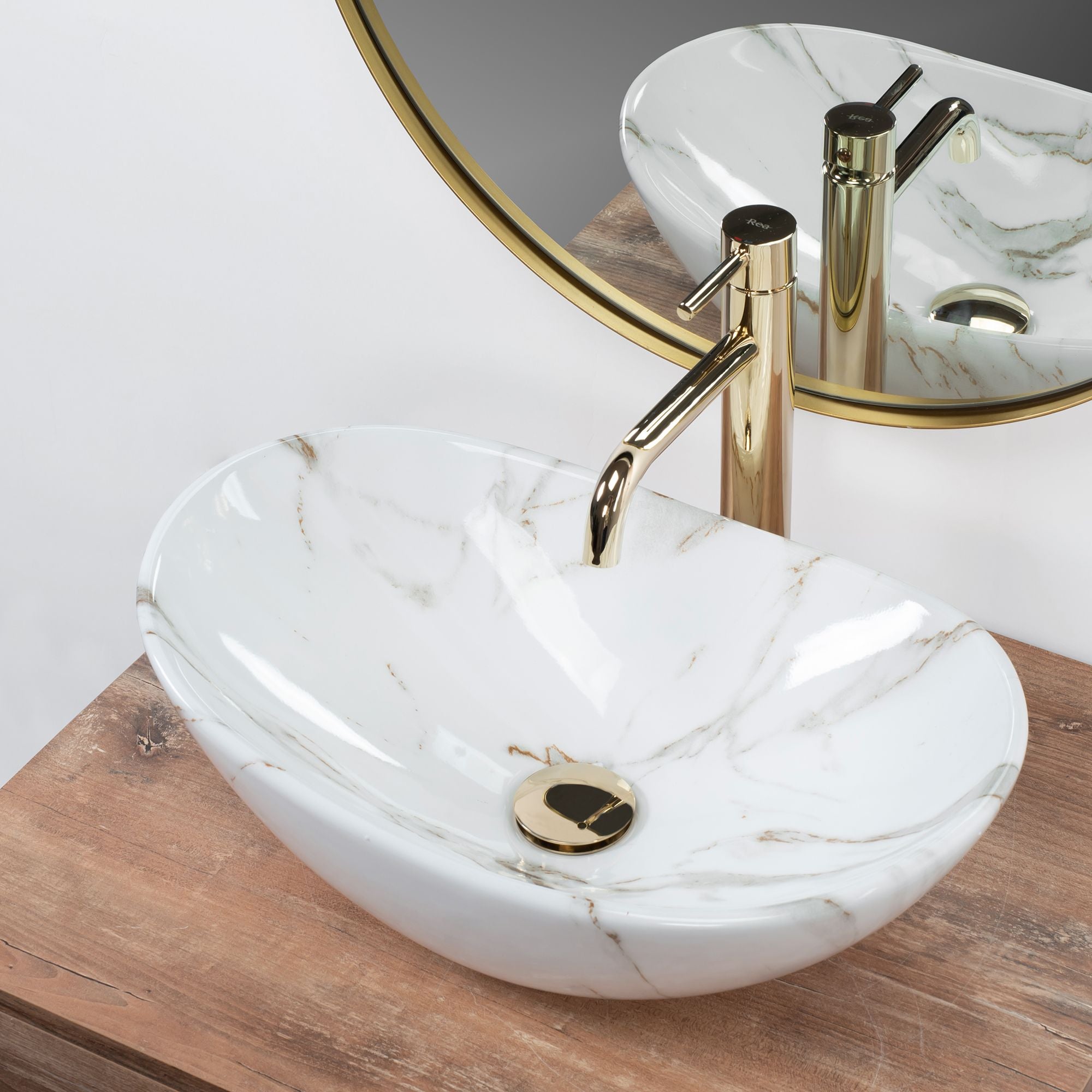 Lavabo Da Appoggio Rea Royal Mini Aiax Shiny