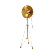 Lampada da terra Bowie in acciaio beige e oro