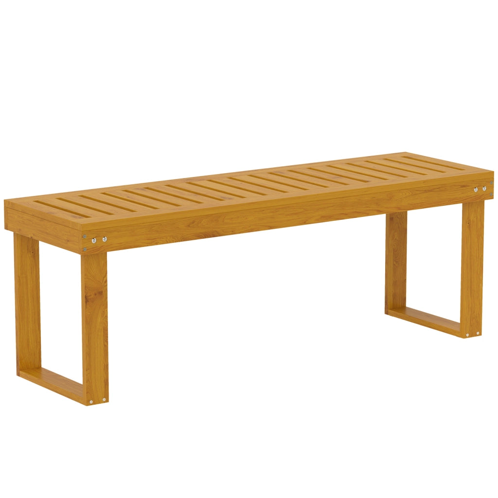 Panchina da giardino in legno 2 posti ¨C zephmum ¨C 120x34x43 cm