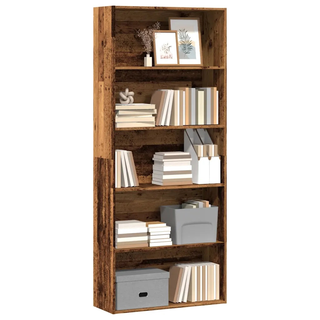 Libreria Legno Antico 80x30x189 cm in Legno Multistrato 3314676