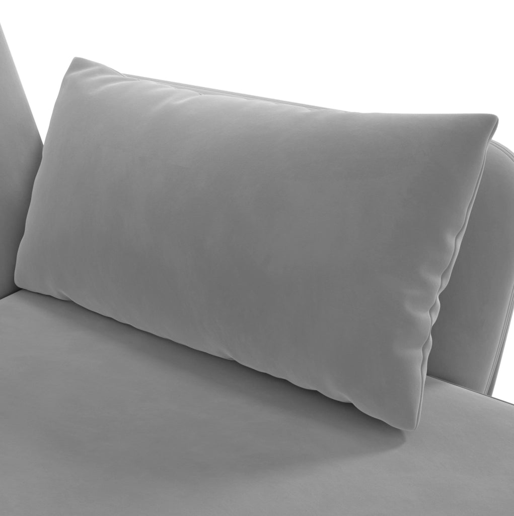 Divano angolare multifunzionale con funzione letto; chaise longue reversibile; 191;5x130;5x80 cm; grigio