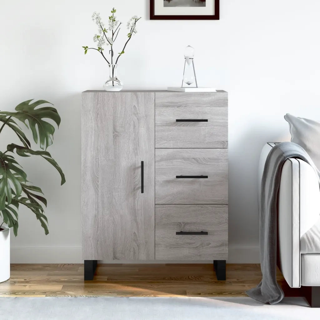 Credenza | Madia | Buffet da pranzo | Armadio da pranzo Grigio Sonoma 69,5x34x90 cm in Legno Multistrato