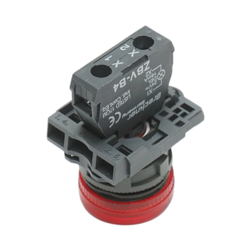 Indicatore di segnale LED rosso 1NO+1NC, 24V, 18mA, TB5 Breckner Germany