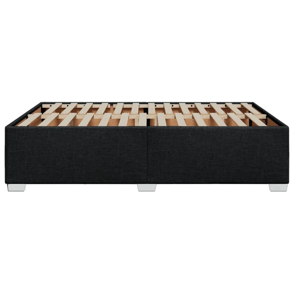 Giroletto senza Materasso Nero 140x190 cm in Tessuto